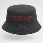 Bob gris anthracite Switzerland Great Since 1291 slogan rouge, packshot studio