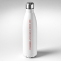 Gourde inox blanche SWITZERLAND GREAT SINCE 1291, packshot studio