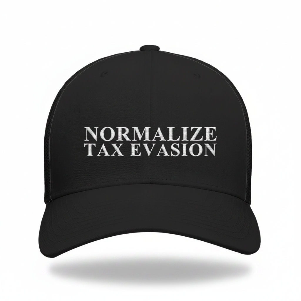 Casquette Normalize Tax Evasion black--black