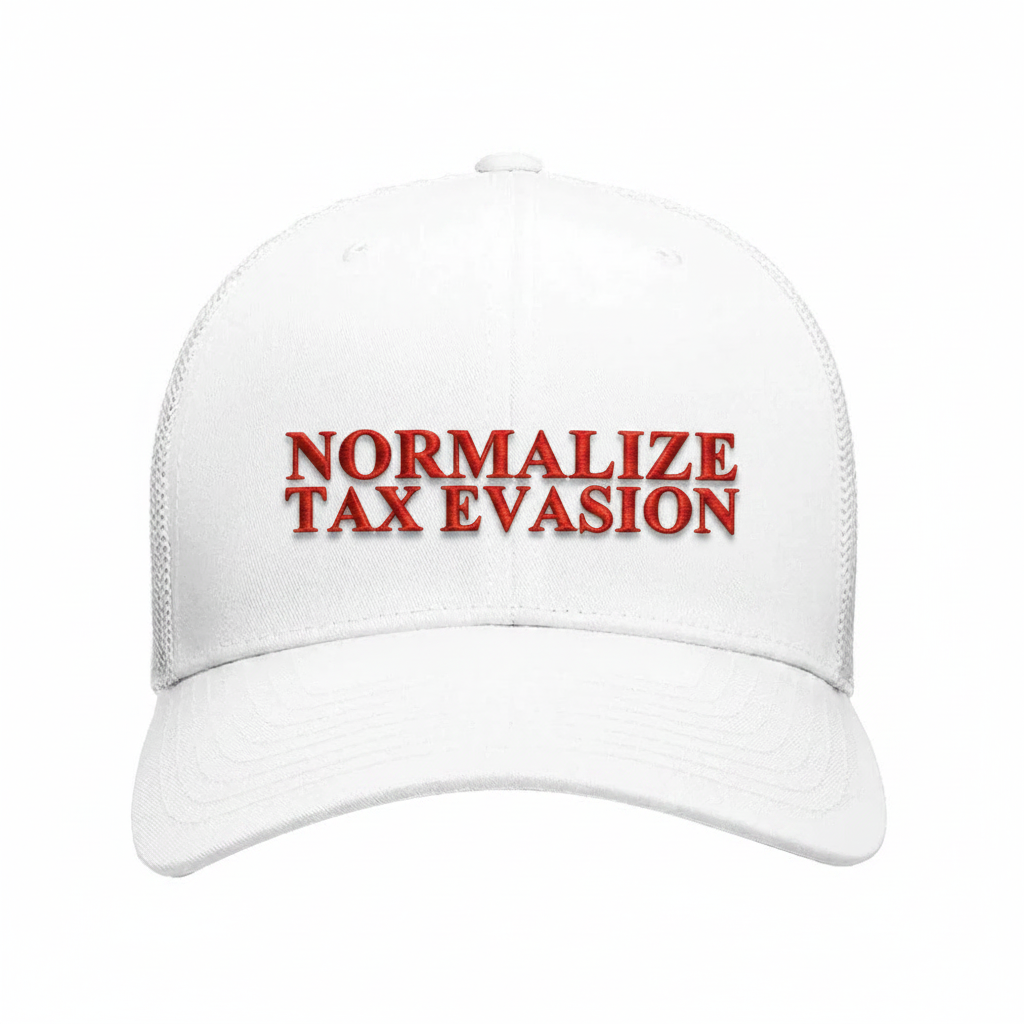 Casquette Normalize Tax Evasion white--white