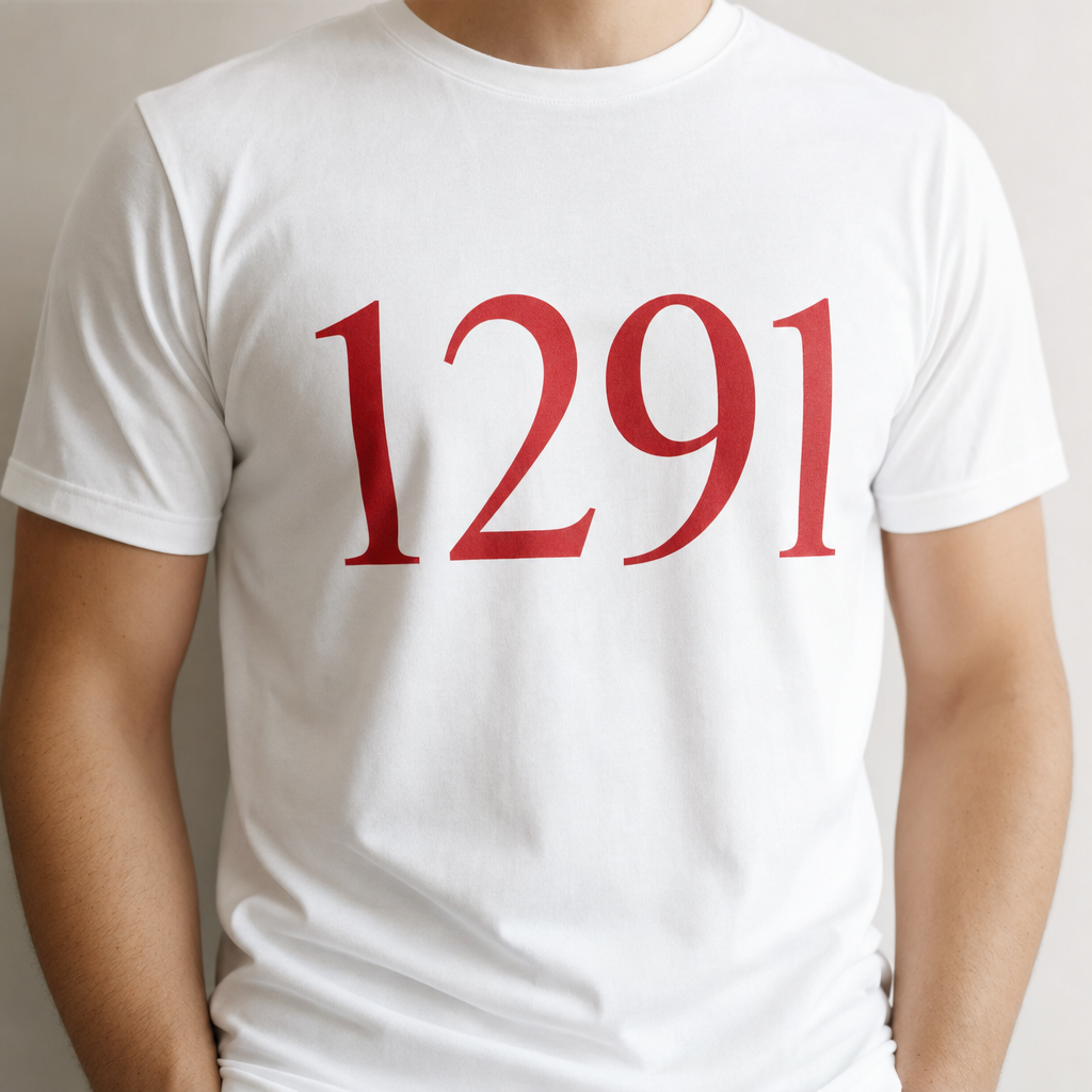 T-shirt blanc 1291 porte